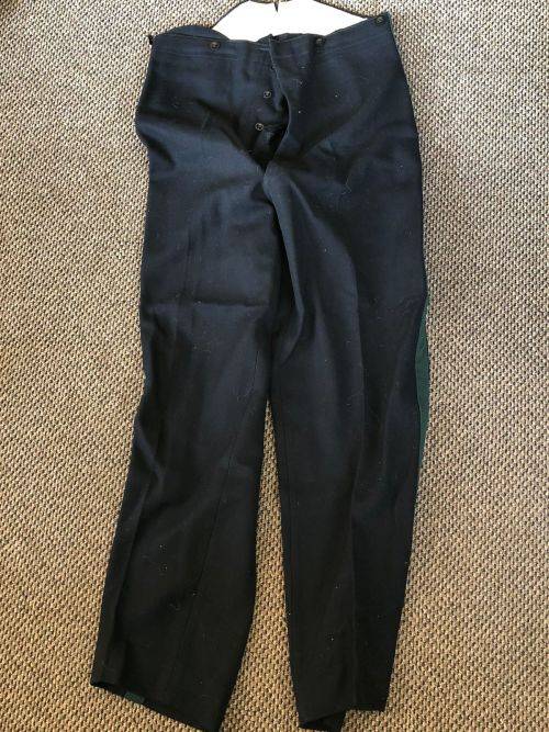 RHODESIA BSAP BLUES-JACKET AND TROUSERS-THE JACKET A SIZE MEDIUM-MEASURES 50 CM ARMPIT TO ARMPIT-THE