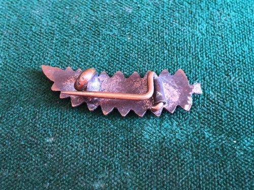 NEW ZEALAND FORCES BADGE (BOER WAR PERIOD)-WORN 1890`S-1920`S-MEASURES 28MM-STICK PIN