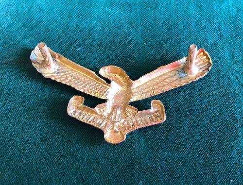 SAAF METAL CAP BADGE-WORN FROM 1959- 2X SCREW LUGS