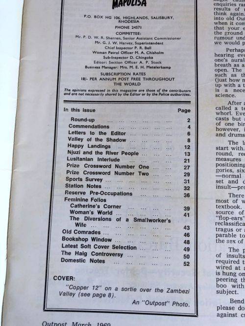 OUTPOST -RHODESIA BSAP-VOLUME XLV11 NO 3- 3 MARCH 1969