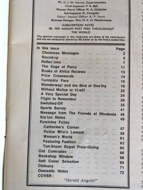 OUTPOST -RHODESIA BSAP-VOLUME XLV1 NO 12- DEC 1968