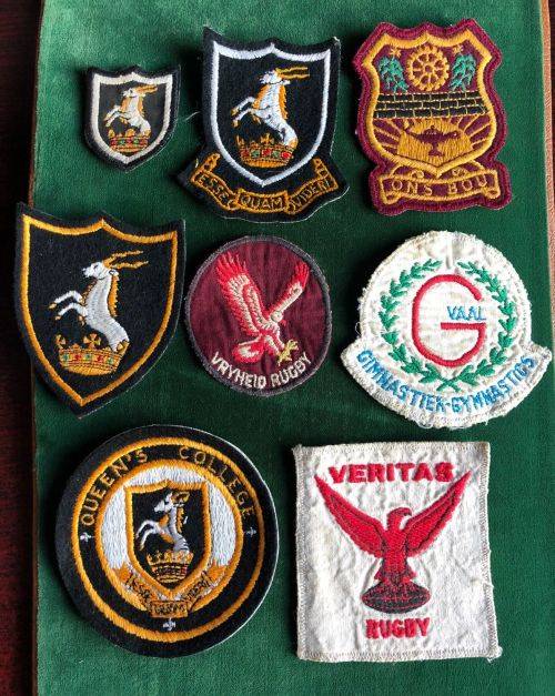 SELECTION OF 8 OLD SCHOOL AND RUGBY PATCHES-SOLD TOGETHER