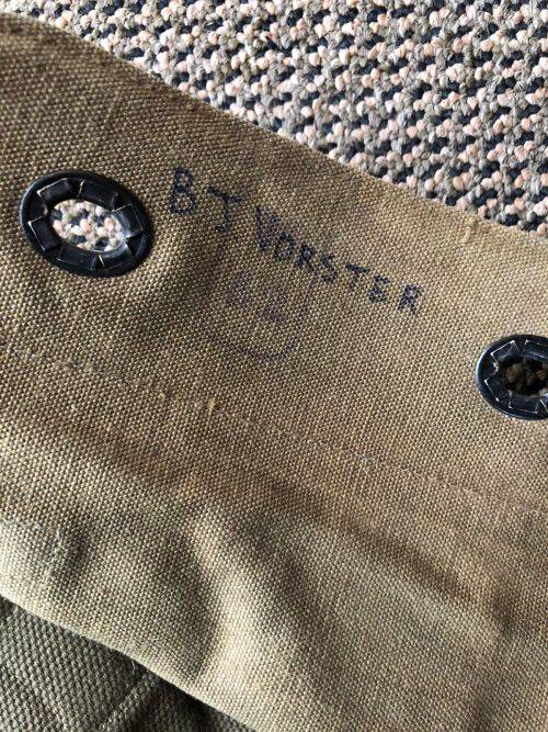 RHODESIA PATTERN 64 AMMO OR RADIO POUCH-MAKERS LABELLED AND DATED