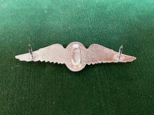 SA PARACHUTE FREEFALL INSTRUCTOR CHROME AND ENAMEL CENTRE,MESS DRESS WING-WORN FROM THE 1970`S-LUCIT