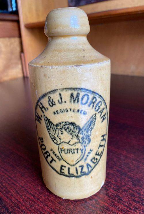 W.H & J MORGAN PORT ELIZABETH GINGER BEER BOTTLE-VERY GOOD CONDITION WITH NO DAMAGE