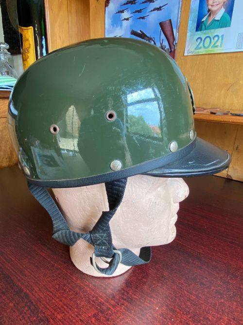 RARE SA RAILWAY POLICE MOTORBIKE HELMET IN VERY GOOD CONDITION-1960`S