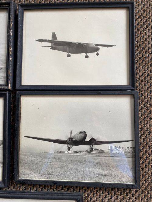 5X FRAMED PICTURES FROM THE RHODESIAN AIR FORCE-ORIGINAL WAR PERIOD ITEMS-MEASURES 18X24 CM