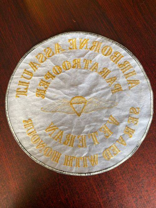LARGE,DIAMETER 31 CM VETERANS AIRBORNE ASSAULT PARATROOPER PATCH-EMBROIDERED