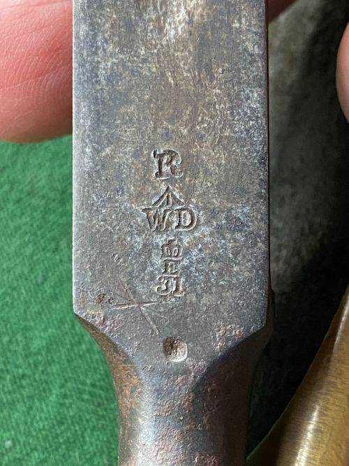 BRITISH 1853/72 SOCKET BAYONET-A STANDARD 1853 BUSHED TO FIT THE MARTINI HENRY RIFLE-IT COMES WITH T