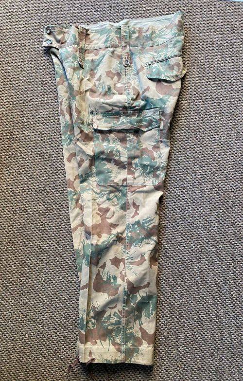 POLICE TASK FORCE-2ND PATTERN CAMO TROUSERS -SIZE 34-PIPE LENGTH 77CM-GOOD CONDITION WITHOUT DAMAGE
