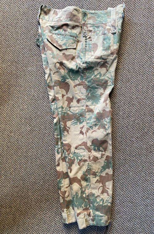 POLICE TASK FORCE-2ND PATTERN CAMO TROUSERS -SIZE 34-PIPE LENGTH 77CM-GOOD CONDITION WITHOUT DAMAGE