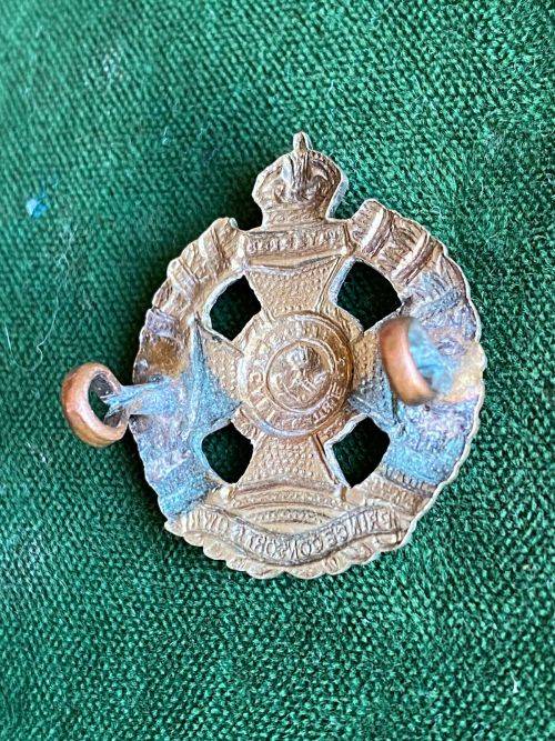THE RIFLE BRIGADE,WHITE METAL COLLAR BADGE-WORN 1934-57- 2 LUGS