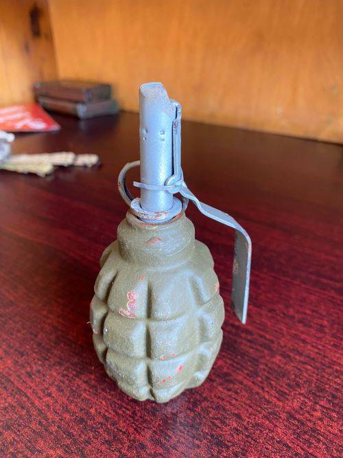 RUSSIAN F1 PERSONNEL,FRAGMENTATION HAND GRENADE-NICKNAMED THE LIMONAKE(LEMON LIKE) BORDER WAR PERIOD