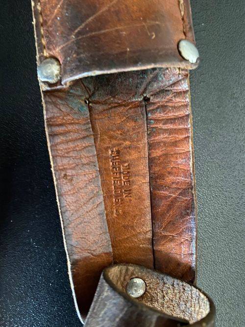 WILLIAM RODGERS-CUT MY WAY-SHEFFIELD ENGLAND-DAGGER-WITH ORIGINAL LEATHER SHEATH-TOTAL LENGTH 220 CM