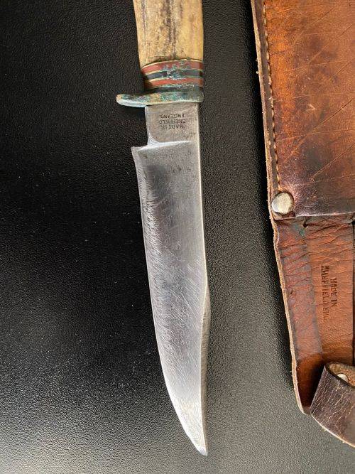 WILLIAM RODGERS-CUT MY WAY-SHEFFIELD ENGLAND-DAGGER-WITH ORIGINAL LEATHER SHEATH-TOTAL LENGTH 220 CM