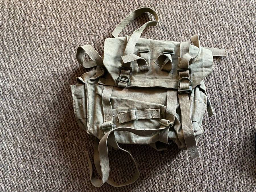 SADF BORDER WAR PERIOD-PATTERN 73 WEBBING-LARGE BACK PACK-GOOD AND COMPLETE CONDITION