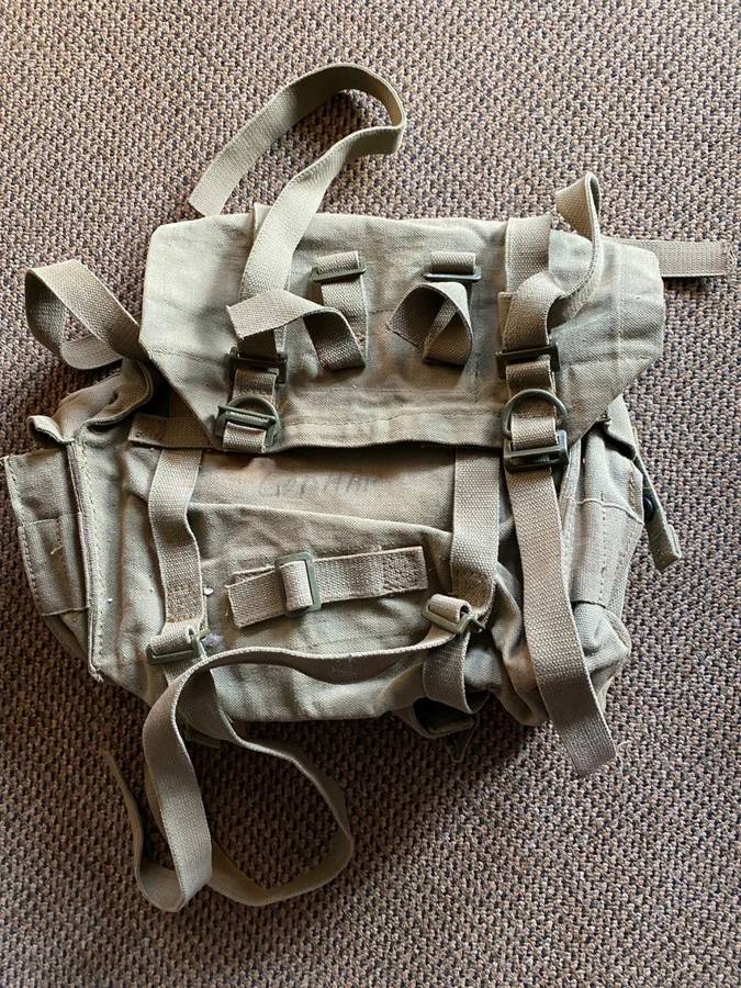 SADF BORDER WAR PERIOD-PATTERN 73 WEBBING-LARGE BACK PACK-GOOD AND COMPLETE CONDITION