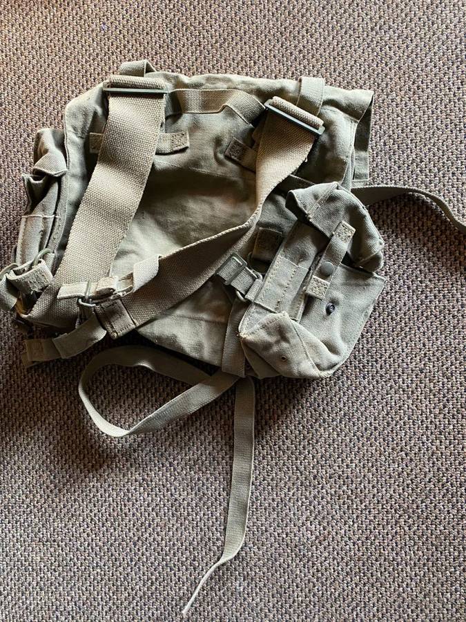 SADF BORDER WAR PERIOD-PATTERN 73 WEBBING-LARGE BACK PACK-GOOD AND COMPLETE CONDITION