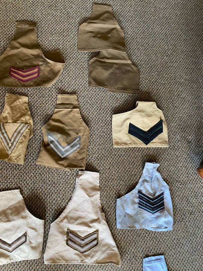 LARGE SELECTION OF SADF RANK BRASSARDS- 12 IN TOTAL