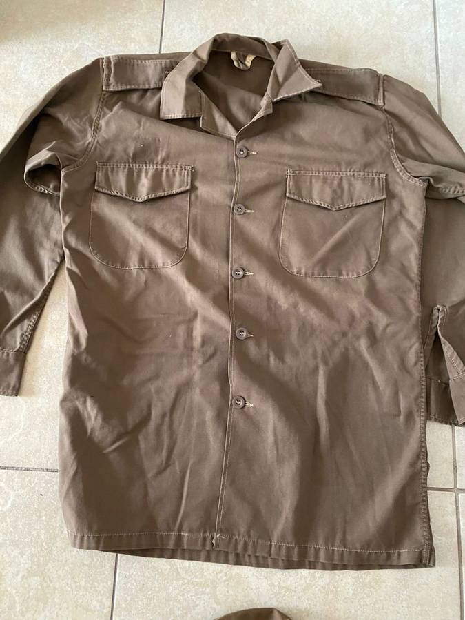 SADF NUTRIA LONG SLEEVE SHIRT SIZE MEDIUM-MEASURES 56 CM ARMPIT TO ARMPIT-BUSH JACKET SIZE SMALL-MEA