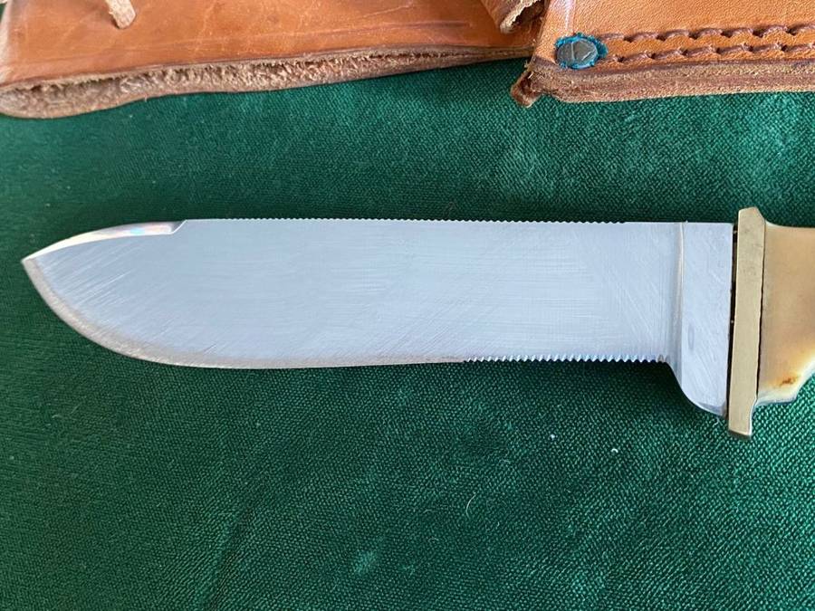 ORIGINAL PUMA HUNTERS FRIEND WITH GENUINE STAG ANTLER HANDLE MODEL 116398 WITH ORIGINAL LEATHER SHEA