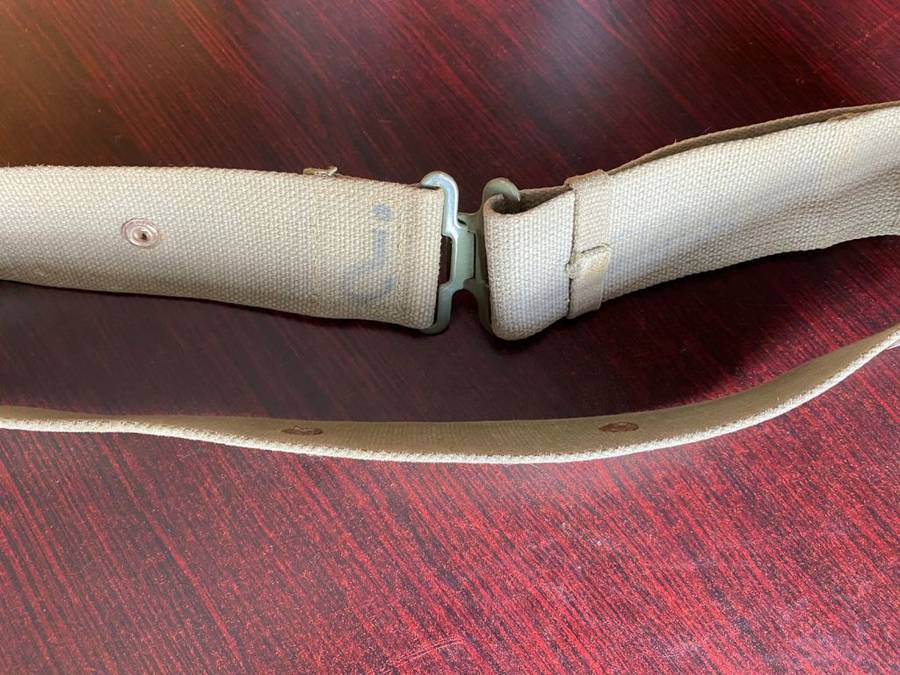 SADF PATTERN 73 WEBBING BELT IN GOOD CONDITION-EXTENDED LENGTH 120 CM