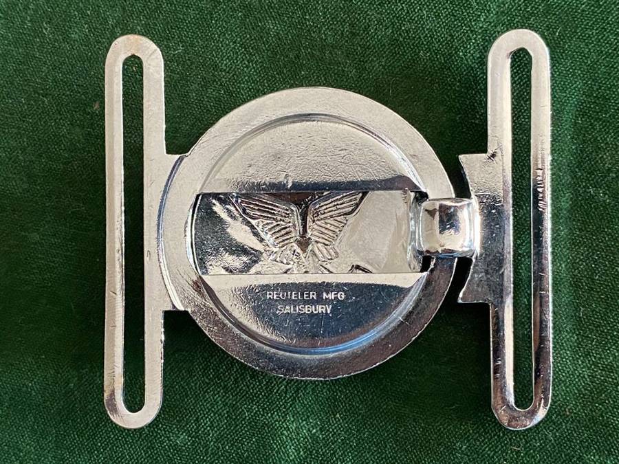 ORIGINAL RHODESIAN SELOUS SCOUTS,STABLE BELT BUCKLE,REUTELER MFG-SALISBURY MAKERS STAMP-MINT CONDITI