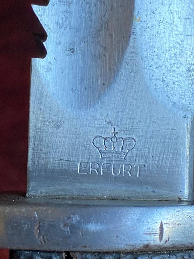 GERMAN KS 98 MADE IN 1912 FOR DEUTSCH SUDWEST AFRICA BY ERFURT-LEATHER GRIPPED AND ERFURT W12 MARKED