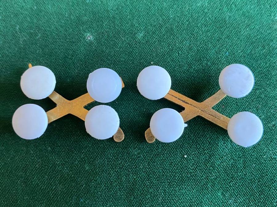 ARMY GENERAL, GILDING METAL,MESS DRESS RANK BADGE-MATCHING PAIR-ALSO WORN BY SAAF,SAMS AND SAP-PINS