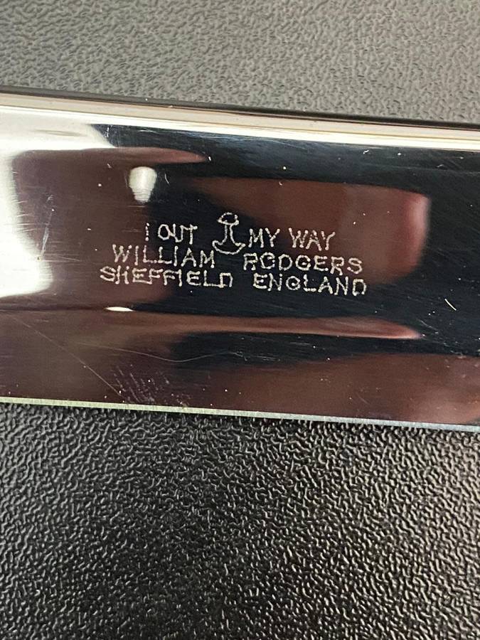 BOWIE-I CUT MY WAY,MADE BY WILLIAM RODGERS,SHEFFIELD ENGLAND-OVERALL LENGTH 30CM-STAGHORN HANDLE,KNI