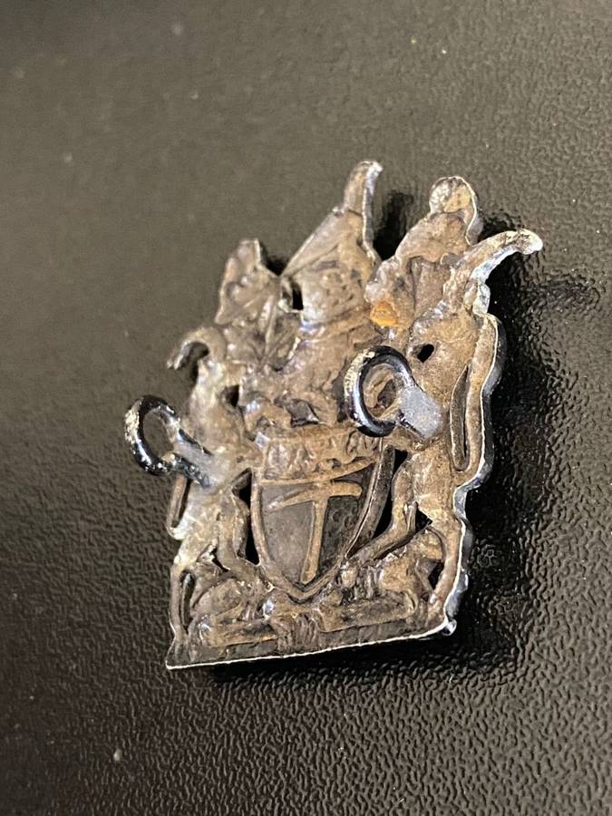 RHODESIA REGIMENT SERGEANT MAJOR ARM BADGE-BLACK- 2 LUGS