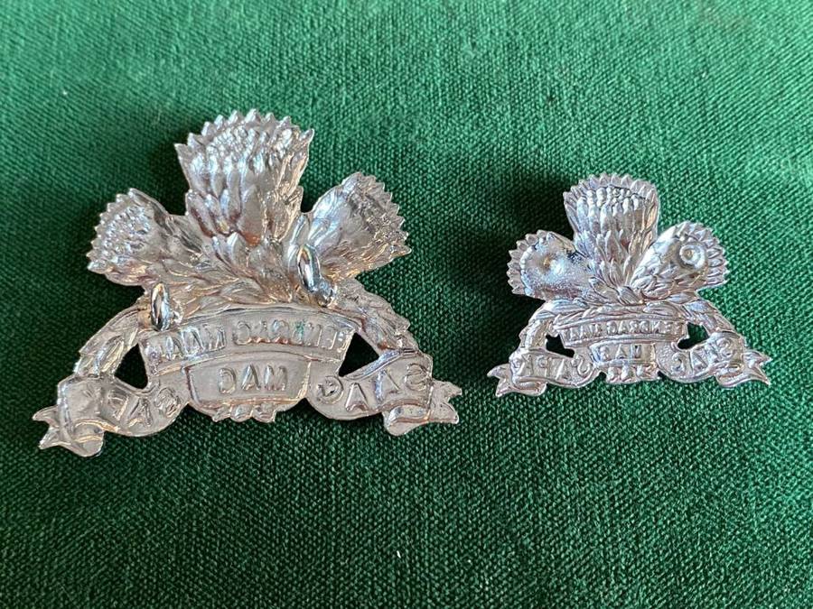 SA ARMOURED CORPS CAP AND ONE COLLAR (NO PINS) WORN 1976-1996