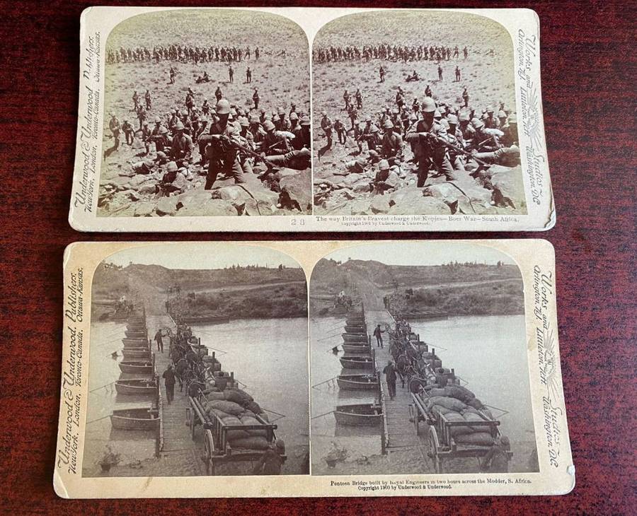 BOER WAR STEREO SCOPIC SLIDES -2 SOLD TOGETHER