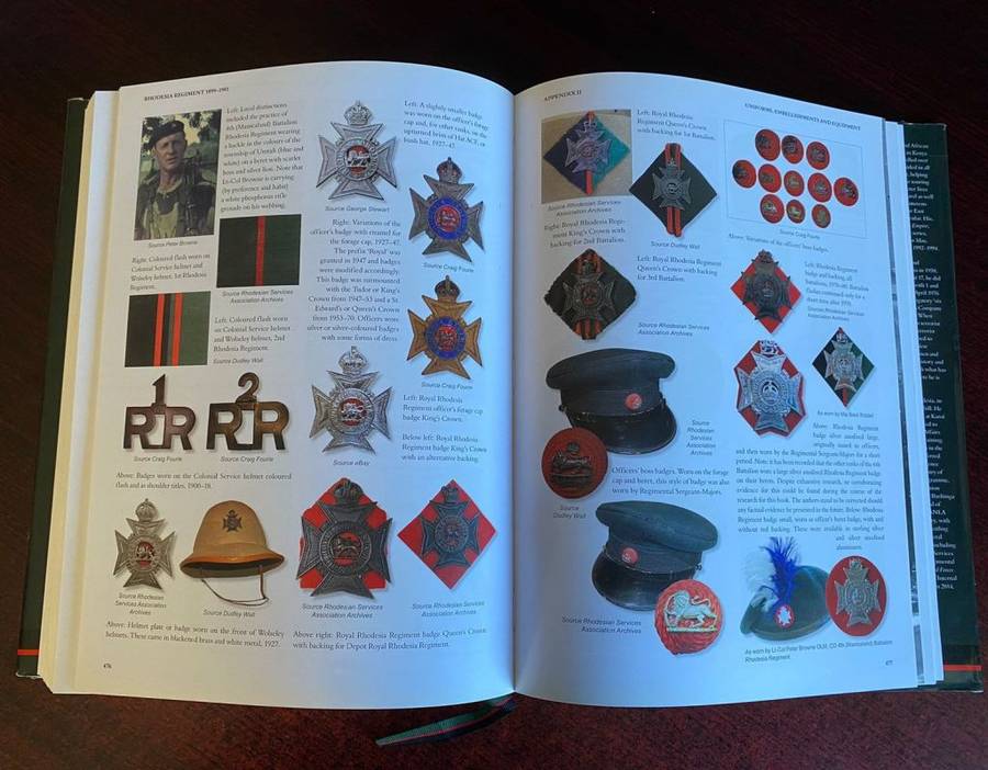 RHODESIA REGIMENT 1899-1981-HARD COVER WITH DUST COVER-FIRST EDITION PUBLISHED 2014-593 PAGES/ 2500