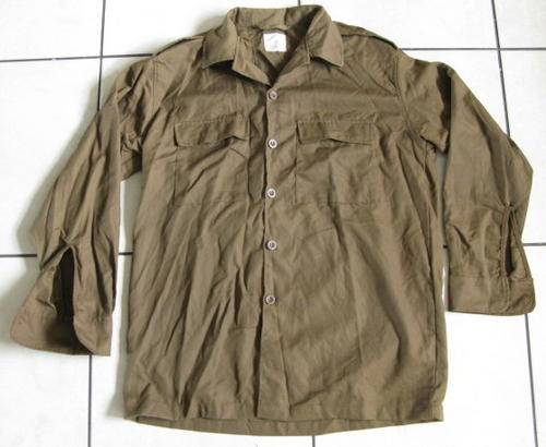 SADF NUTRIA LONG SLEEVE SHIRT LABELLED & DATED 1983 SIZE LARGE.  GOOD CONDITION WITH NO DAMAGE.