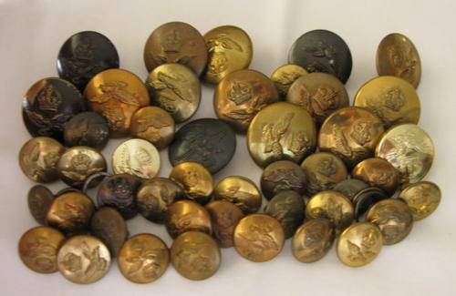RAF BRASS BUTTONS - 45 IN TOTAL.