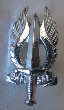 REGIMENT NORTHERN TRANSVAAL CHROME CAP BADGE WORN POST '67 - 2 x  SCREW LUGS