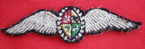 SAAF EMBROIDERED PILOT'S WING WORN 1970'S