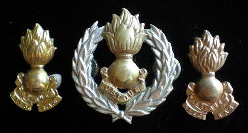 SA ENGINEER CORPS CAP+COLLARS WORN 1970'S-EARLY 90'S-LUGS INTACT