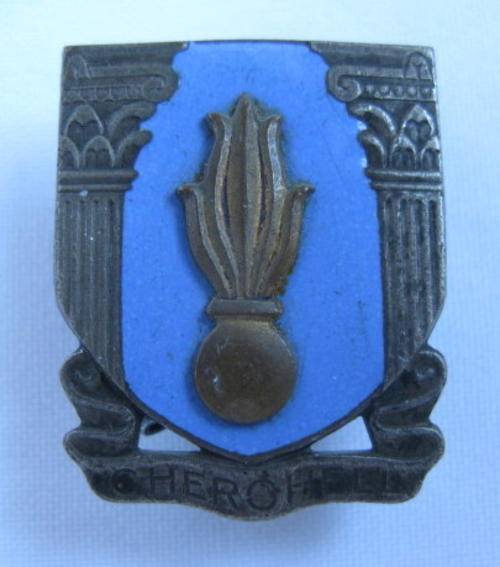 FRENCH FOREIGN LEGION BRASS & ENAMEL INSIGNIA-STICK PIN INTACT- 1950'S