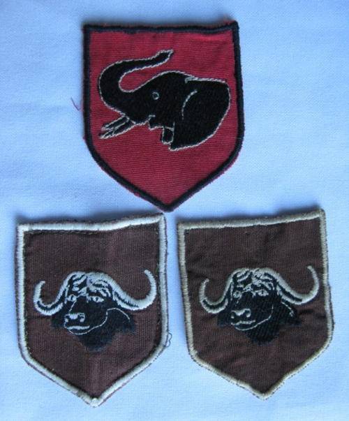 RHODESIA 3 BRIGADE FLASH PAIR-SOLD WITH RHODESIA 1 BRIGADE MATABELELAND DISTRICT FLASH-EMBROIDERED