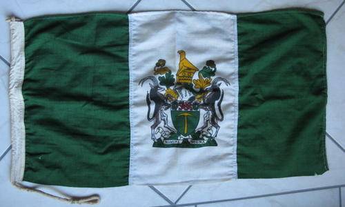 RHODESIAN STORM FLAG-ORIGINAL-MEASURES 86X42CM-USED BUT GOOD CONDITION