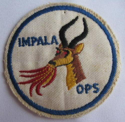 SAAF IMPALA OPS BADGE AIR CREW PATCH-WORN IN THE 1980'S ON RIGHT BREAST FOR CLOSE AIR SUPPORT OPERAT