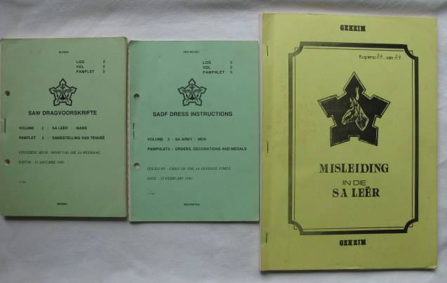 SADF BORDER WAR PERIOD(1980'S)RESTRICTED DOCUMENTS-SOLD TOGETHER