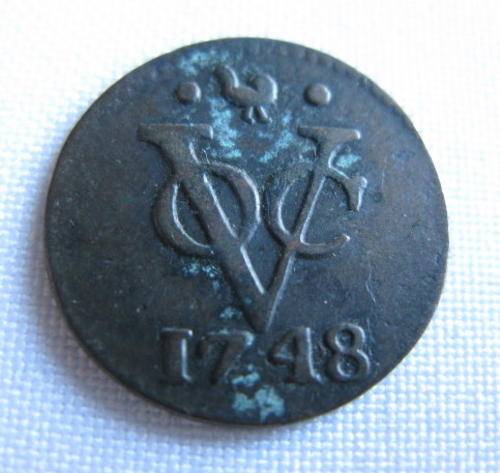 1748 BRONZE VOC COIN-DIAMETER 21 MM