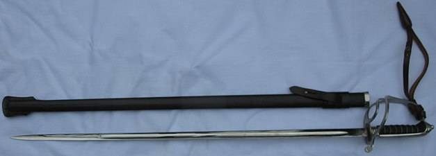 SADF PERIOD ARMY OFFICERS CEREMONIAL SWORD - SORD & SCABBARD WITH MATCHING NO'S