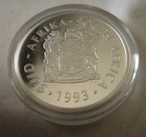 1993 SA SILVER PEACE PROOF TWO RAND - MINTAGE 4800