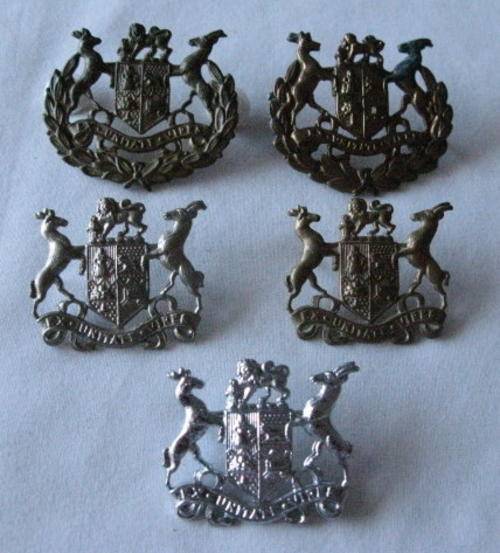 WARRANT OFFICERS CLASS 1 AND 2 IN BRASS AND CHROME RANK BADGES - PINS INTACT