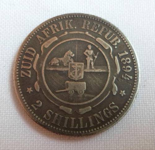 1895 SILVER ZAR TWO SHILLING