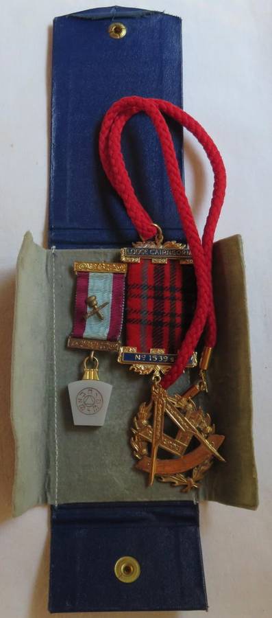 FREE MASON MEDALS X2 IN ORIGINAL HOLDER